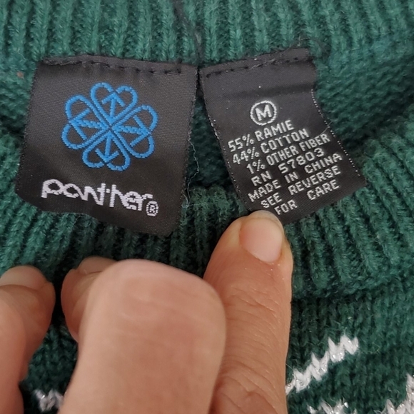 Vintage Panther Tick Tack UglyChristmas Sweater - Picture 4 of 4